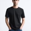 Camiseta padrão Zara black