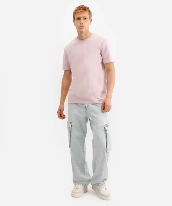 Camiseta padrão Zara rosê