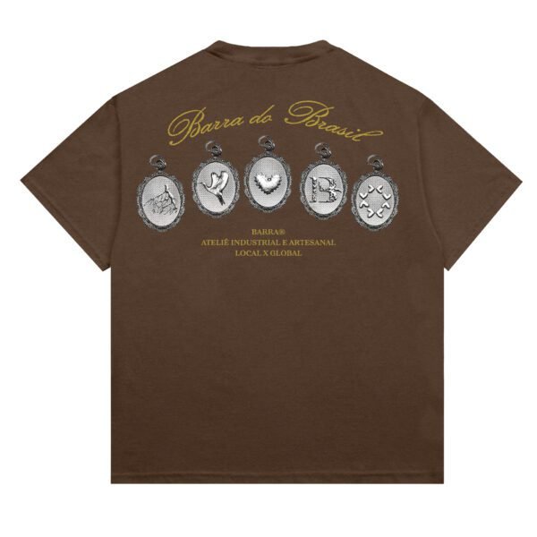 CAMISA MEDALHAS MARROM VERSO CAMISA "MEDALHAS" MARROM