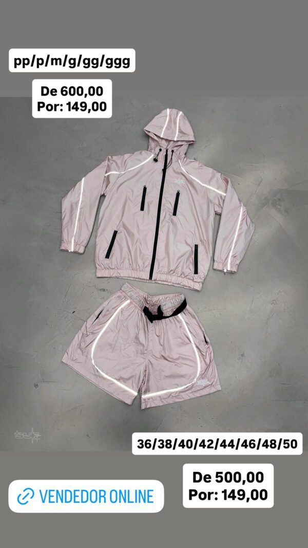 Jaqueta corta vento Suf rosê