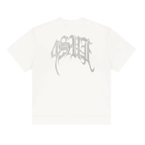 CAMISETA BOXY BARRA DUPLA 4SUF OFF WHITE