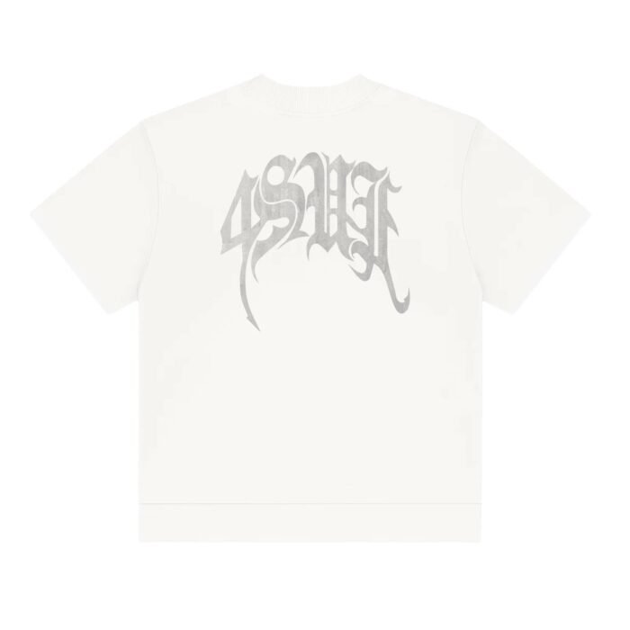 CAMISETA BOXY BARRA DUPLA 4SUF OFF WHITE