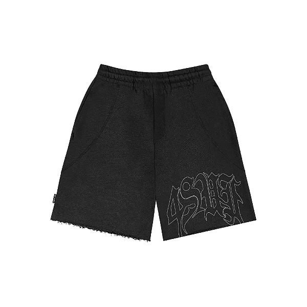 4SUF SHORTS RAW BLACK