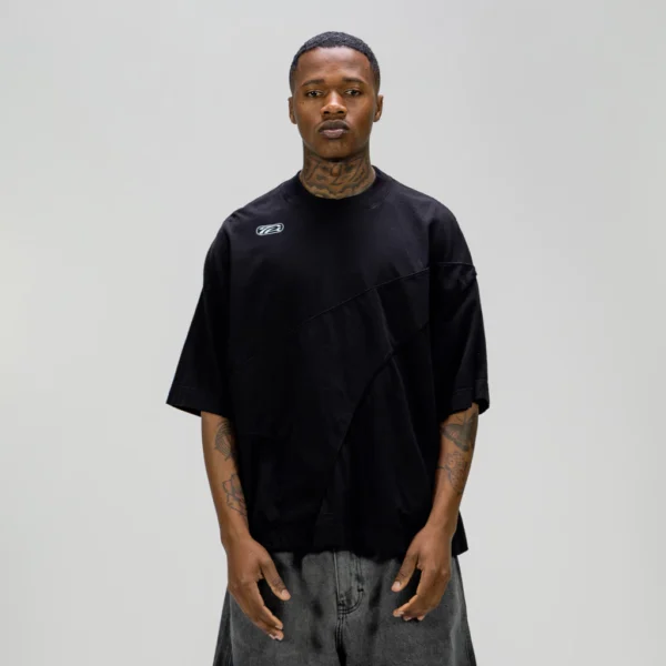 Overlay Black Boxy Tee