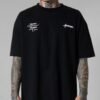 Camiseta Preta Approve oversized streetwear masculina