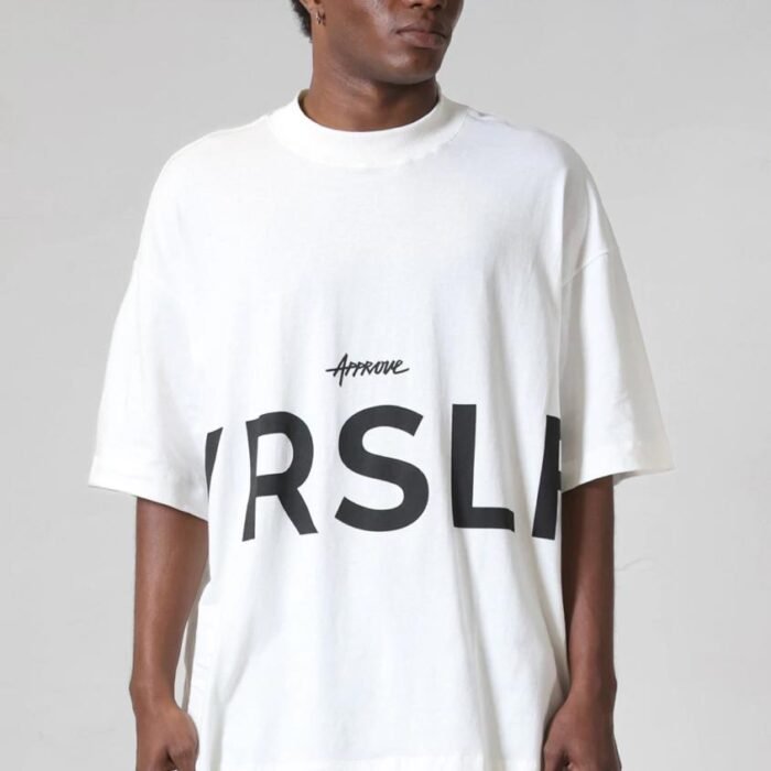 Camiseta branca Approve oversized streetwear masculina
