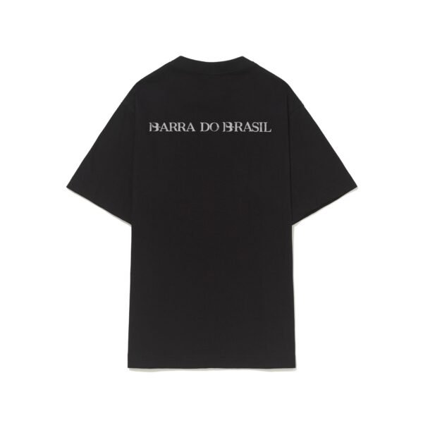 CAMISETA "AMBIENTE MANGUE" PRETA BARRA CREW