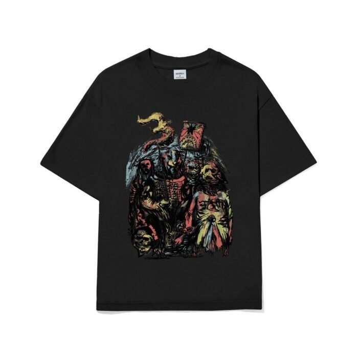 Camiseta Preta Oversized Barra Crew Masculina