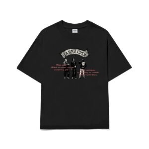 Camiseta Preta Over Barra Crew Masculina