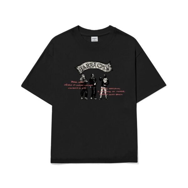 Camiseta Barra Crew Over Preta Camiseta Preta Over Barra Crew Masculina