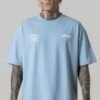 Camiseta Azul Claro Approve Oversized Streetwear Masculina