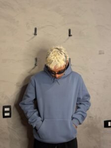 Moletom Azul Cianita Canguru Streetwear Masculina 