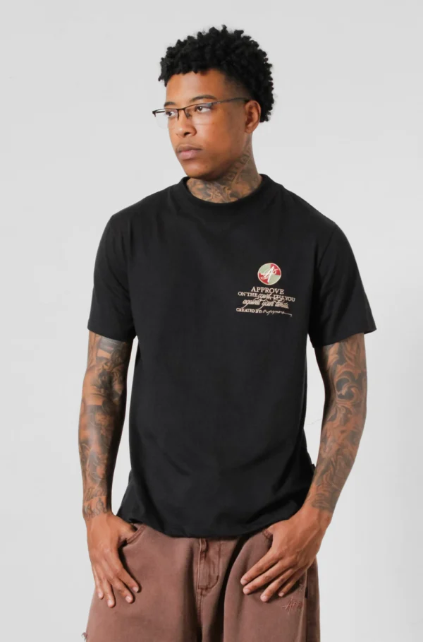 Camiseta Preta Approve streetwear masculina