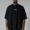 Camiseta Preta Approve Oversized Streetwear Masculina