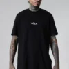 Camiseta Preta Approve Oversized Streetwear Masculina