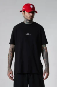 Camiseta Preta Approve Oversized Streetwear Masculina