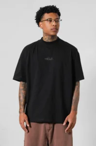 Camiseta Preta Approve Oversized Streetwear Masculina