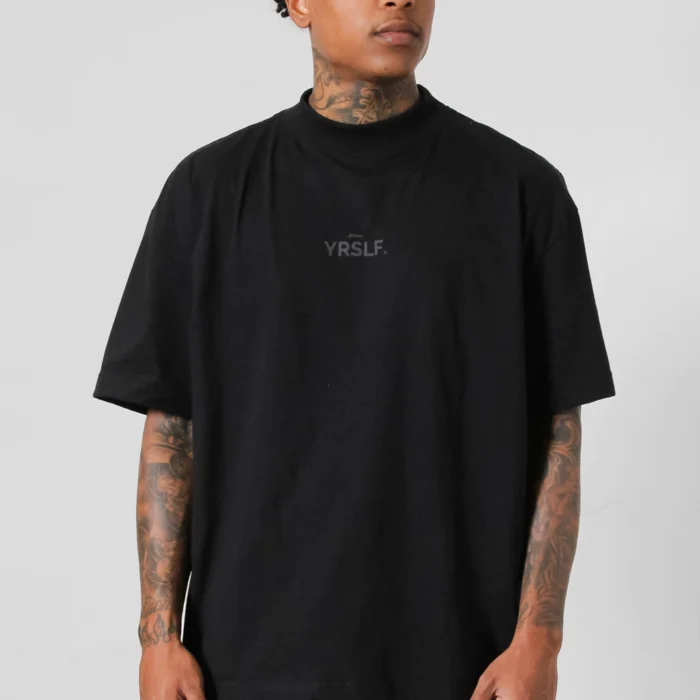 Camiseta Preta Approve Oversized Streetwear Masculina