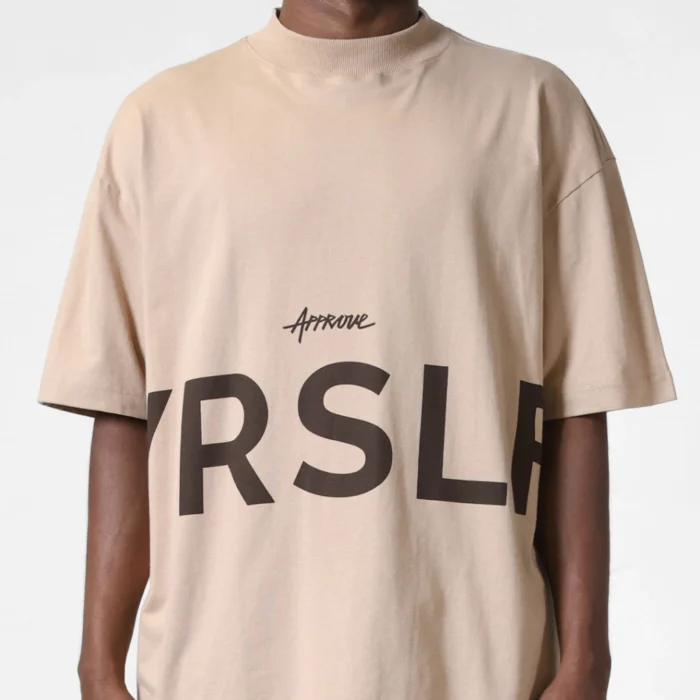 Camiseta Bege Approve Oversized Streetwear Masculina