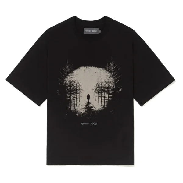 Camiseta Preta High Oversized Streetwear Masculina