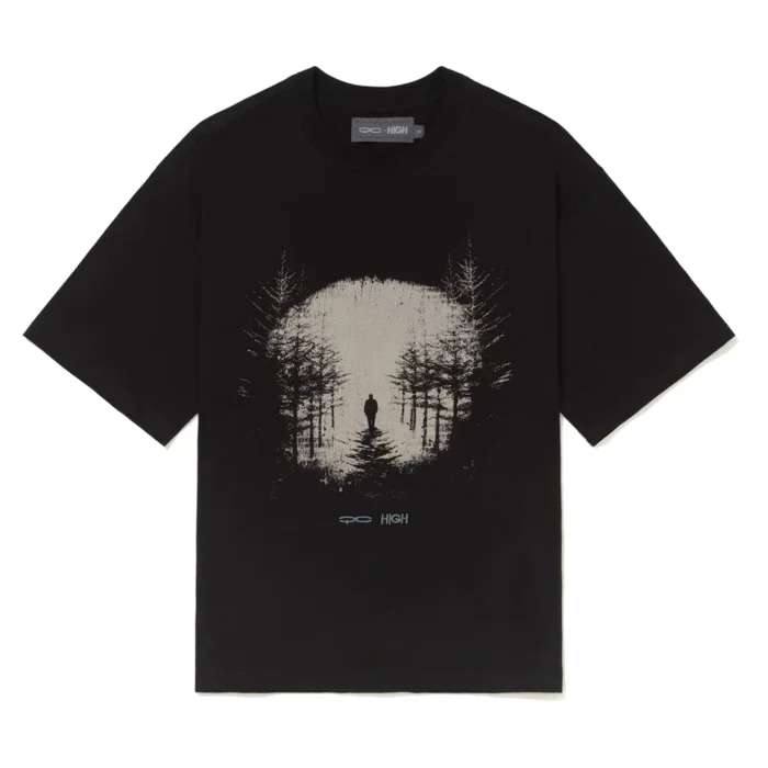 Camiseta Preta High Oversized Streetwear Masculina