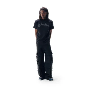 Camiseta Preta Sufgang Oversized Streetwear Masculina 