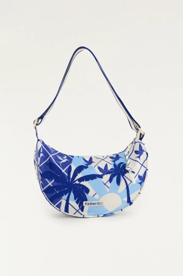 Bolsa Farm Branca e Azul Bolsa Branca e Azul farm feminina