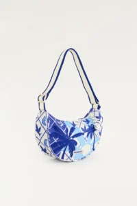 Bolsa Branca e Azul Feminina Farm
