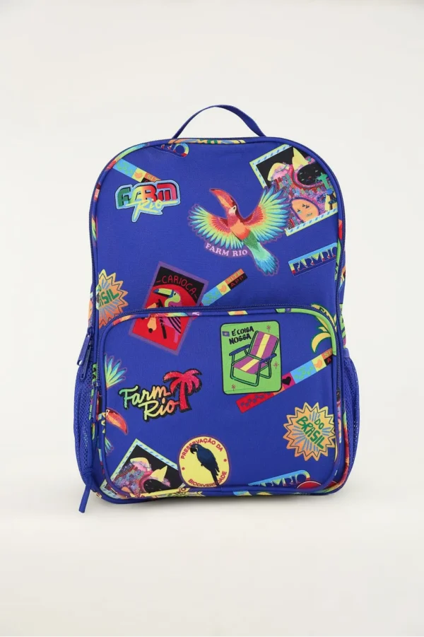 Mochila Azul Feminina Farm