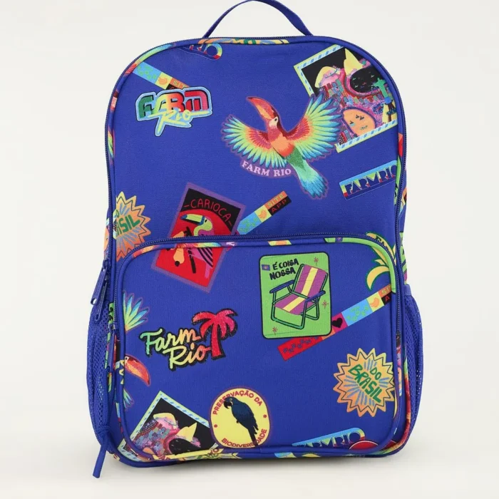 Mochila Azul Feminina Farm