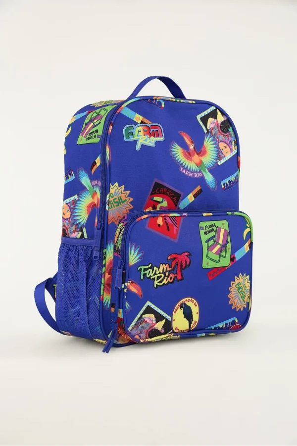 Mochila me leva patch rio azul