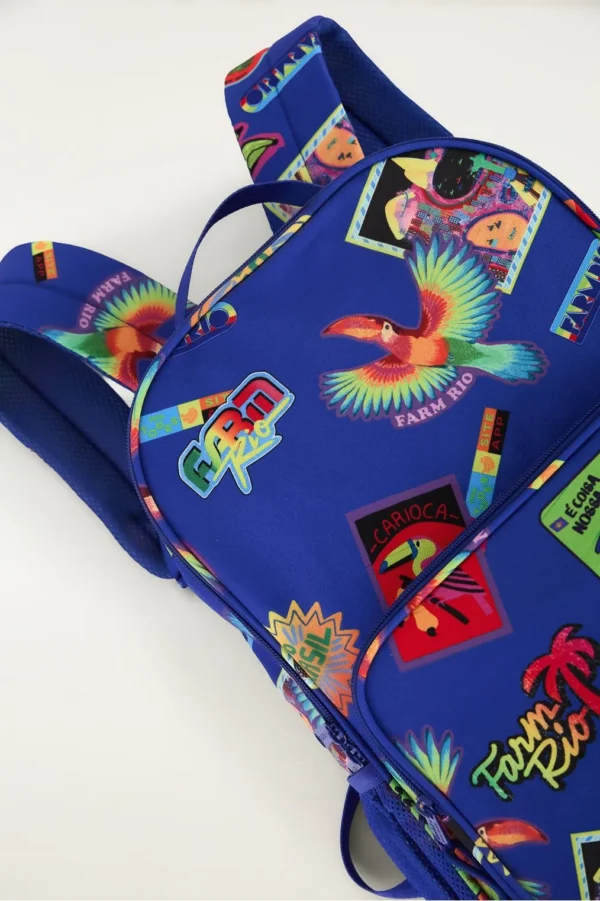 Mochila me leva patch rio azul