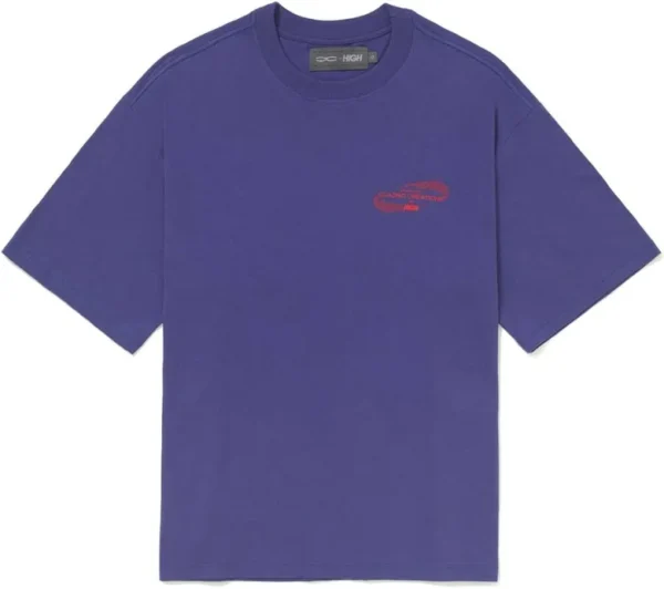 Camiseta High x Quadro Azul Boxy Streetwear Camiseta Azul Boxy High x Quadro Streetwear Masculina