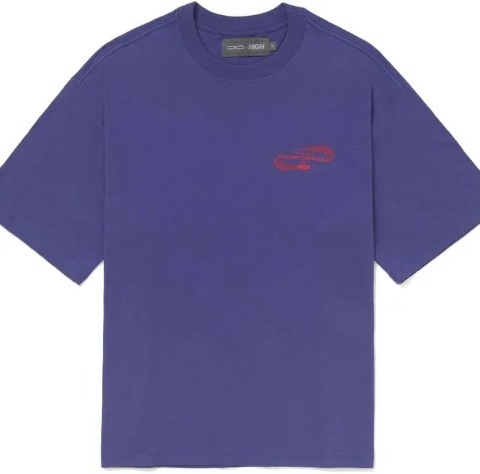 Camiseta Azul Boxy High x Quadro Streetwear Masculina