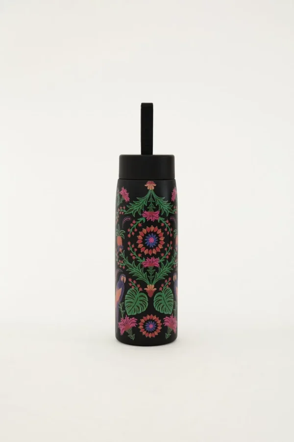 Garrafa Farm 750ml preta Garrafa Preta Estampada Farm 750ml