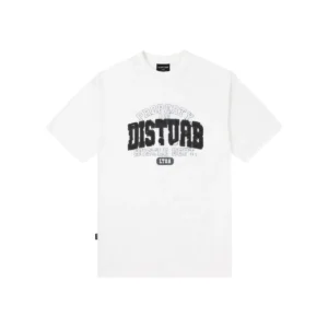 Camiseta Branca Disturb Oversized Streetwear Masculina 