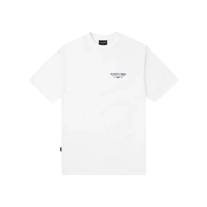 Camiseta Branca Disturb Oversized Streetwear Masculina