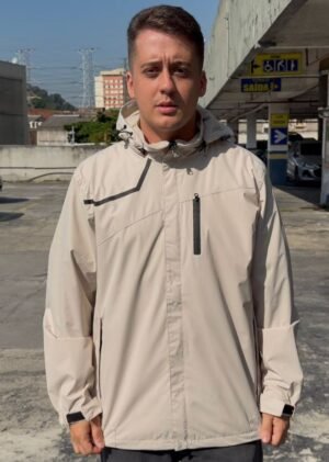 Jaqueta Corta Vento Impermeável Preta Jaqueta Corta Vento Preta Impermeável Streetwear