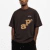 IMG_3639 Camiseta Marrom Approve Oversized Streetwear Masculina