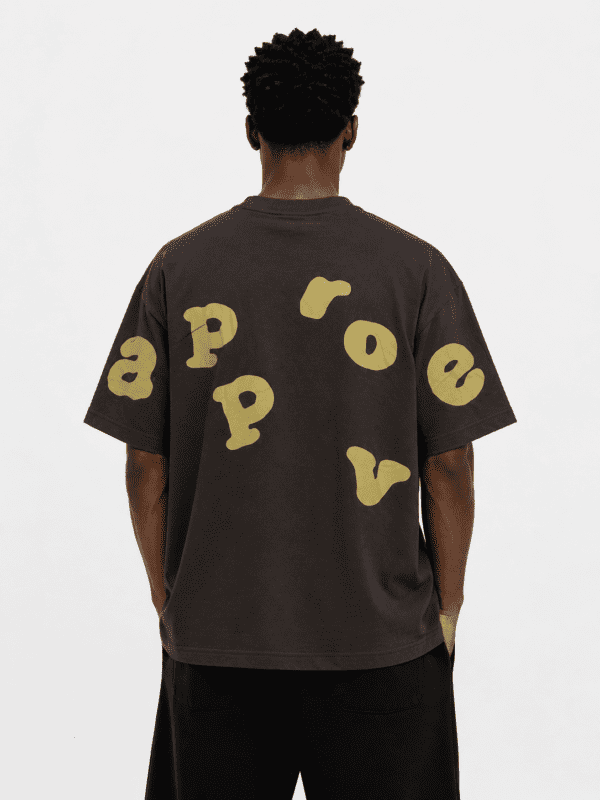 IMG_3640 Camiseta Approve Huge Approve Letters Marrom