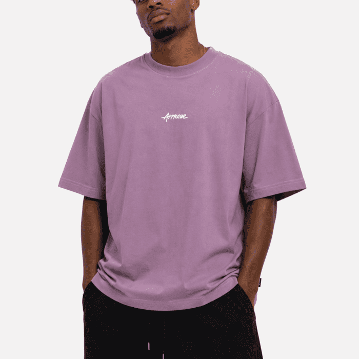 Camiseta Roxa Approve Oversized Streetwear Masculina