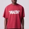 Camiseta Vermelha Boxy Thesaint Streetwear Masculina