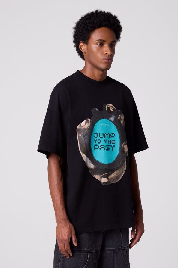 T-SHIRT OVERSIZED STOPWATCH BLACK THESAINT