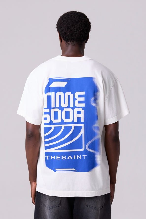 T-SHIRT BOXY TIME SODA WHITE THESAINT