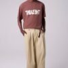 T-SHIRT WIDE BOXY INVERTED THESAINT MARROM
