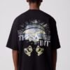 T-SHIRT UNIQUE SPACESHIP BLACK THESAINT