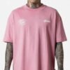 Camiseta Rosa Approve oversized streetwear masculina