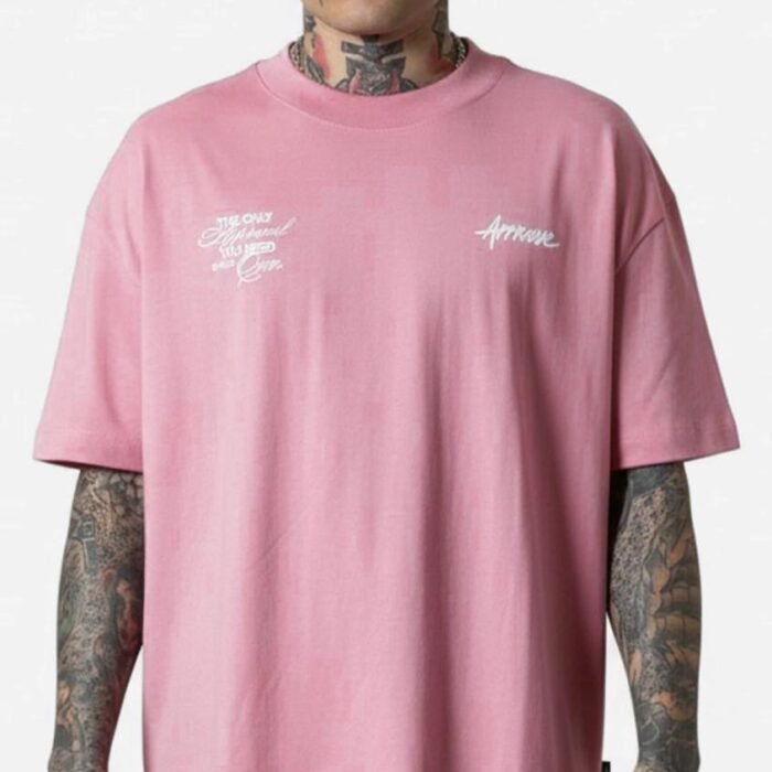 Camiseta Rosa Approve oversized streetwear masculina