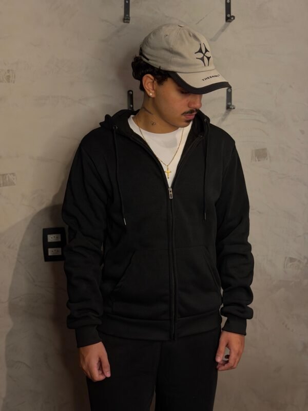 Moletom Zíper Streetwear Preto Moletom Preto Zíper Streetwear Masculina