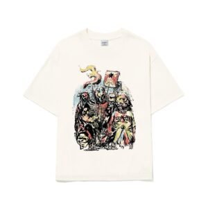 Camiseta Branca Barra Crew Oversized Masculina